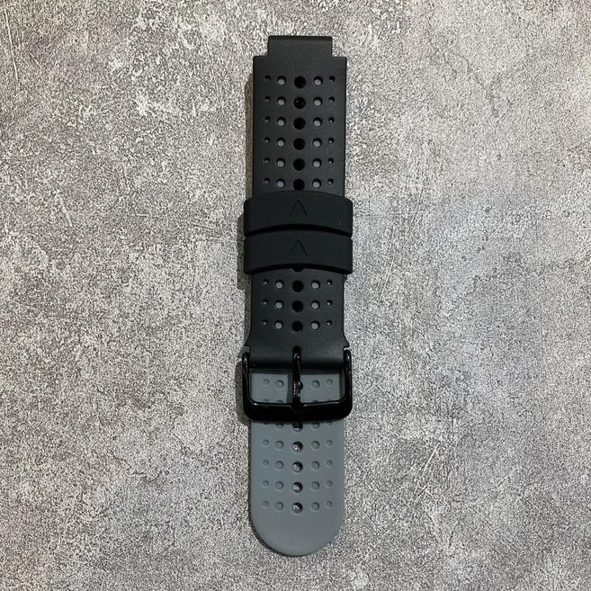 Garmin 矽膠錶帶, 1個, 外黑內灰 黑扣