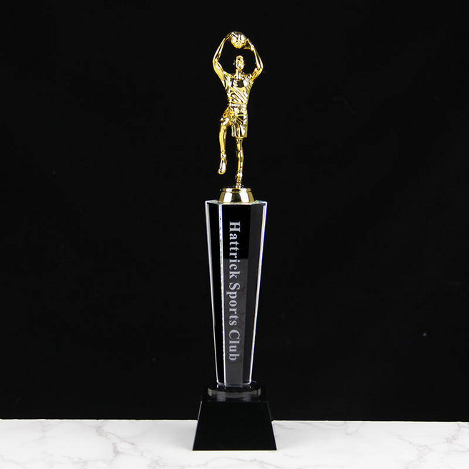 골프 피규어 장식품 트로피 커스텀 DIY 크리스탈 테니스 챔피언십 상품 스포츠 대회 수상 컵 메멘토 공예 선물, 옵션03) Basketball trophy, 1개