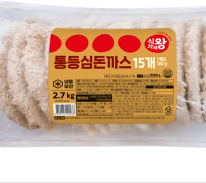 식자재왕 통 등심돈까스 2.7kg, 1개
