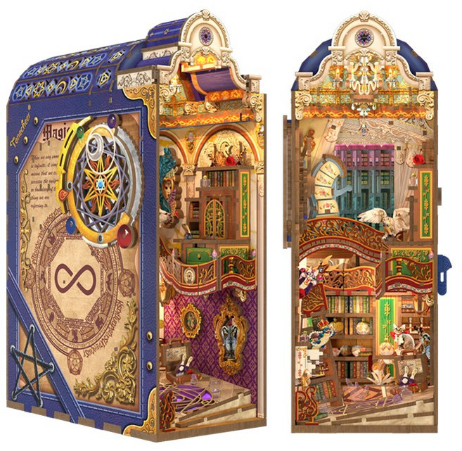 핸즈크라프트 diy 미니어처 만들기 북눅 북엔드 마법의 도서관