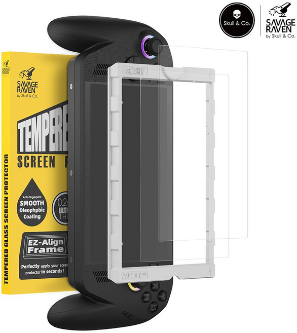 Rog XBOX Ally X 필름 스컬앤코 강화유리 액정보호필름 엑갈리 고투명 2매