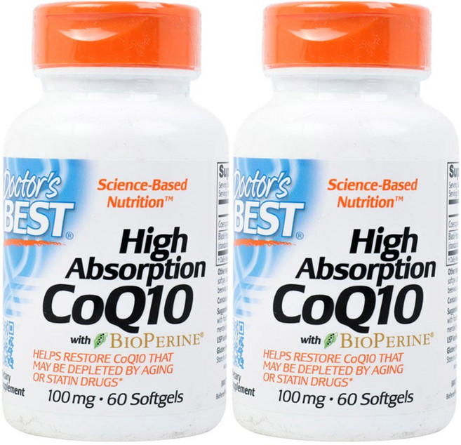 Doctor's BEST 高吸收輔酶Q10軟膠囊 100mg, 60顆, 2罐