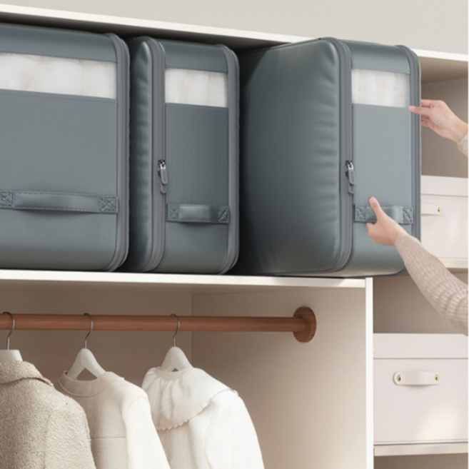 데보코 이불 의류 초대형 압축 파우치 정리함, 1세트, 2개입