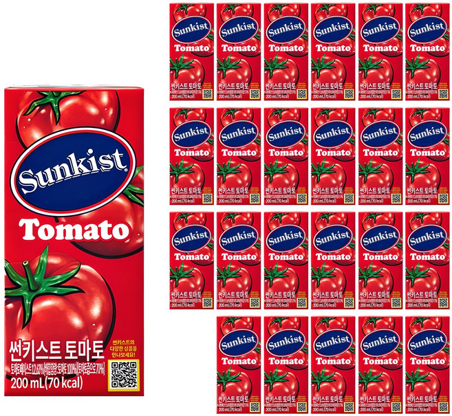 썬키스트 토마토 주스, 200ml, 24개