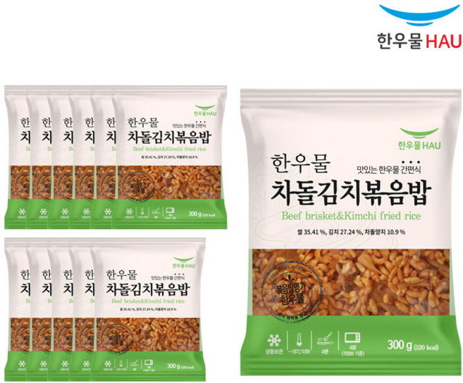 [자연맘스토리] 한우물 차돌김치 볶음밥 300g x 12개