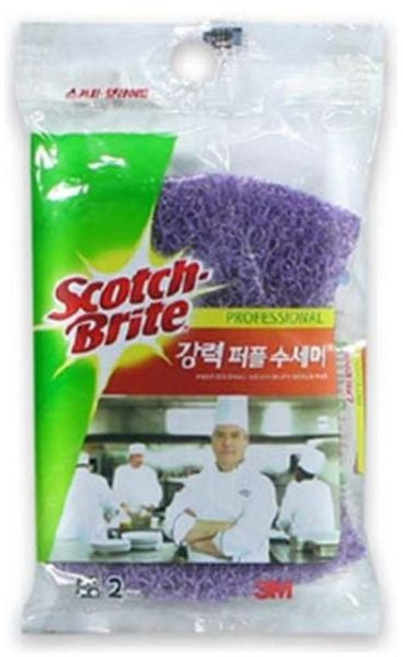 3M 스카치브라이트 강력 퍼플 수세미x2개입 수세미 철수세미 3m수세미 아크릴수세미 주방수세미 망사수세미 스펀지수세미 스폰지수세미+그래Shop