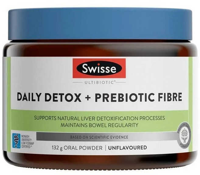호주 스위스 Swisse Daily + Prebiotic Fibre Powder 데일리 프리바이오틱 파이버 파우더, 4개, 132g