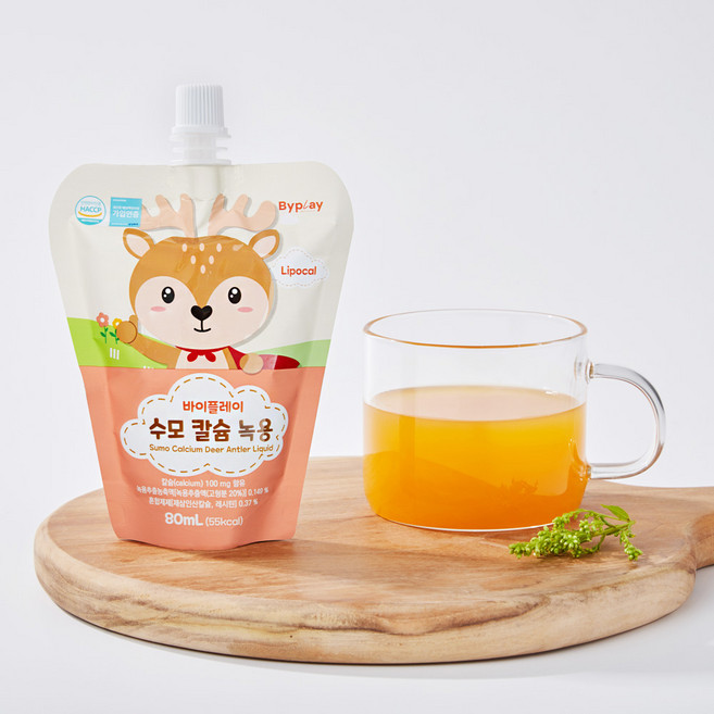 바이플레이 어린이 수모칼슘녹용 키즈녹용 유아녹용 키성장 영양제 어린이주스, 10개, 80ml