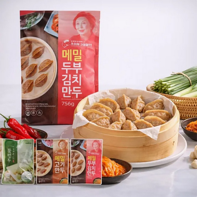 조정애 만두명인 명품메밀만두 옹심이만두 고기만두 김치만두 프리미엄, 2세트(252종), 100mg, 2세트