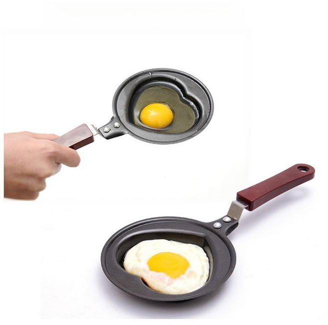 주방 미니 에그팬 가정용 모닝 하트 오믈렛 후라이팬12cm 캐릭터프라이팬, 1개, 사랑