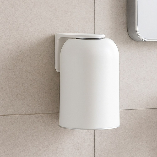 마코제이 스텐304 거꾸로 자석 양치컵, 화이트, 1개