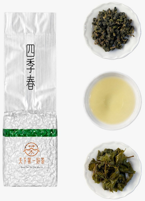 天下第一好茶 四季春冬片 台灣茶葉散茶 花香甘甜不苦澀, 四兩(150g),真空袋