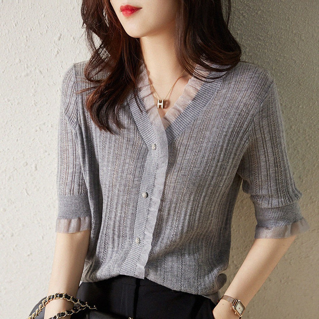 반팔 니트녀 오버사이즈 미디엄 레깅스 상의녀 nvchenyi