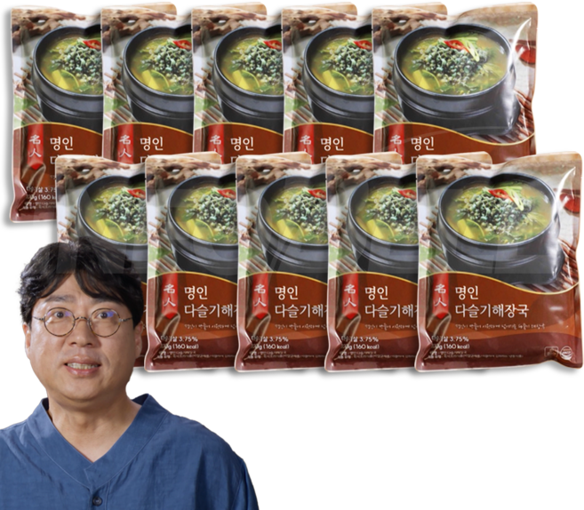 [TV홈쇼핑정품 인포벨]김봉찬 약선명인 아욱 다슬기 해장국 간편식 즉석국 술안주 명인 된장 다슬기탕, 10개, 800g