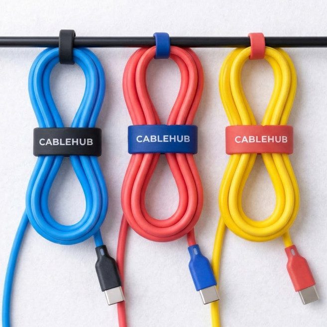 케이블허브 C to C타입 초고속 충전 케이블 플렉스코어 100W, 1개, 블루, 1m