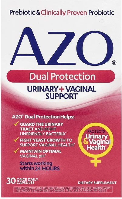 몸관리하세요 겨울입니다 AZO Dual Protection 요로 + 질 건강 강화 하루 1회 캡슐 30정 특별관리진행, 1개 - 쿠팡
