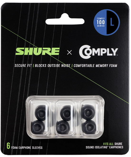 SHURE EACYF1-6L / 슈어 컴플라이 Comply 폼 슬리브 이어팁 (대형)
