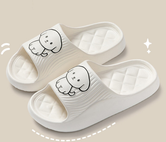 곰돌이샵 푹신푹신 귀여운 흰둥이 강아지 EVA 슬리퍼 발편한 쿠션 실내화