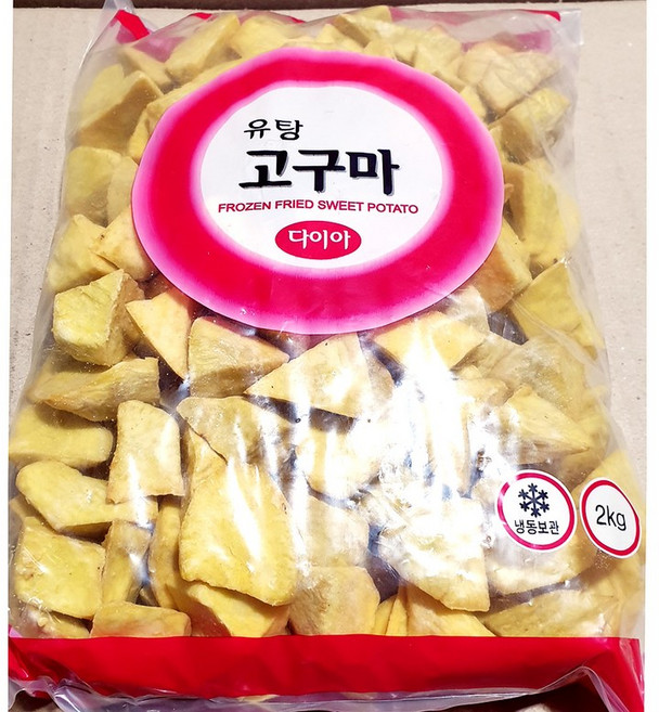 냉동 슬라이스 고구마 맛탕 2kg 업소용 식당 튀김, 1개