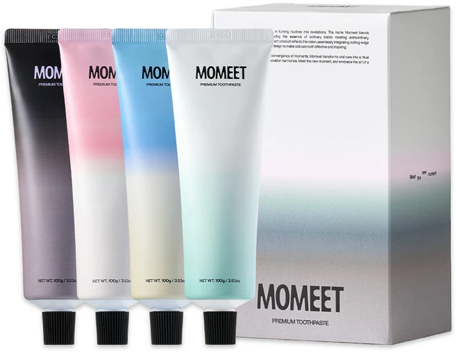 모밋 치약 4종세트 미백 입냄새 제거 불소 잇몸 케어 천연 계면활성제 100g 4개입 - 쿠팡