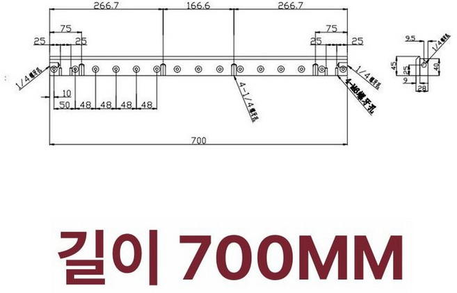원형 에어나이프 링 케이블 라이프 조립라인 먼지제거, 길이 700mm, 1개