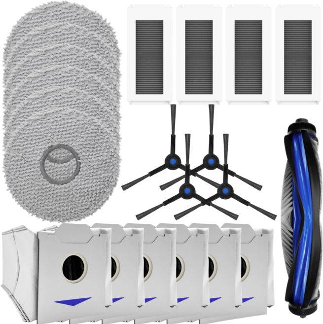 비브랜드 에코백스 N30 Pro Omni 프로 옴니 올인원 로봇청소기 걸레 필터 브러쉬 호환 부품, 1세트, 청소기소모품