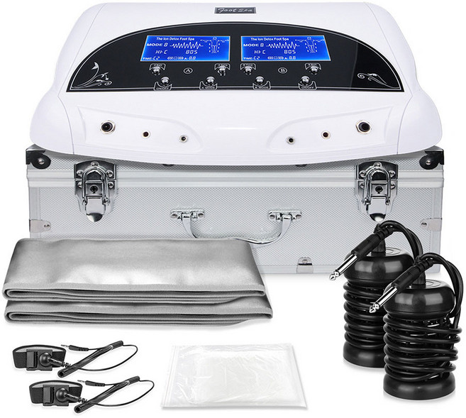 족욕기 이온 디톡스 발스파 족탕기 발담그기 홈족욕 노폐물 관리 발마사지, 화이트, 1세트