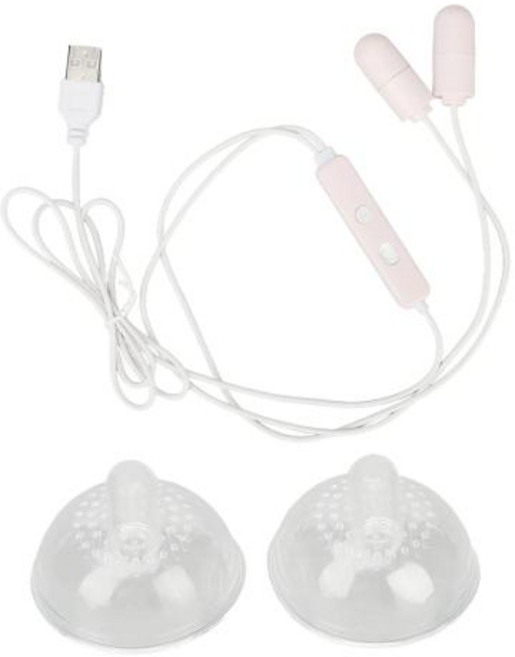 가슴마사지기 휴대용 웨어러블 실리콘 유방 펌프 산후 수유 마사지기 USB 충전 여성 모유 마사지기, 마사지기, 제비꽃, 1개