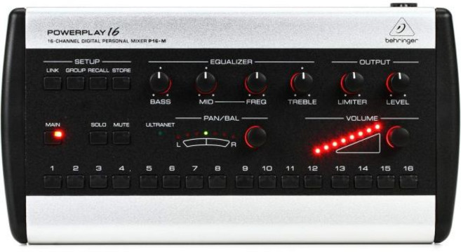 베링거 파워플레이 P16-M 16채널 디지털 개인 믹서, 베링거 파워플레이 P16M 16채널 디지털 개인 믹서