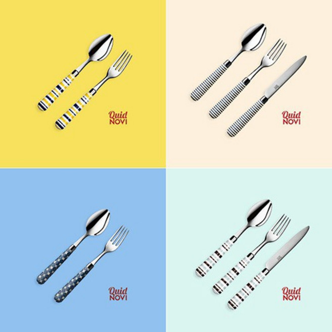 퀴드노비 감성 커트러리 클리어런스, 상세설명 참조, 15.퀴드노비 코르시카 티 스푼/그레이