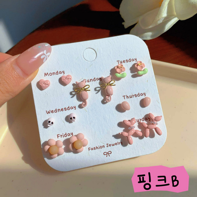 <LCLC_Korea 단독 Made > S925 은침 알러지방지 데일리 귀걸이세트