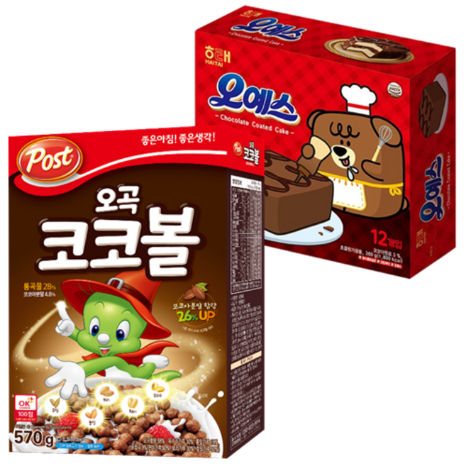 포스트 오곡코코볼570g+오예스360g