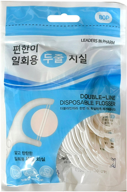 덴트프로 일회용 Y형 치실, 80개입, 1개