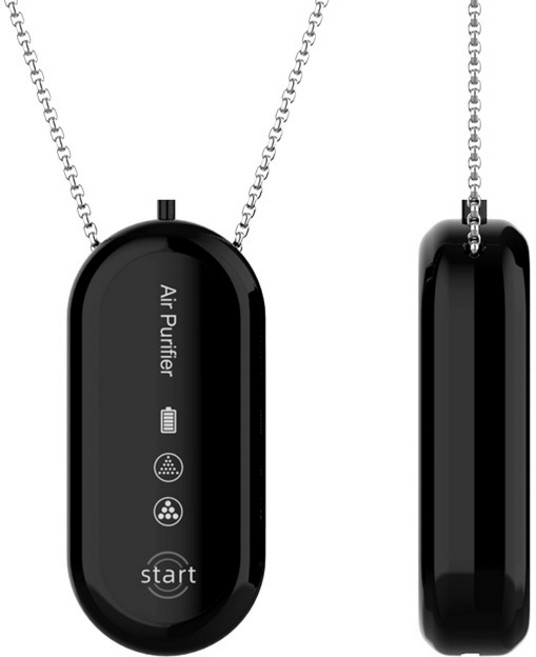 작은 목 공기 청정기 휴대용 공기 청정기 공기 청정기, 딥 스페이스 블랙