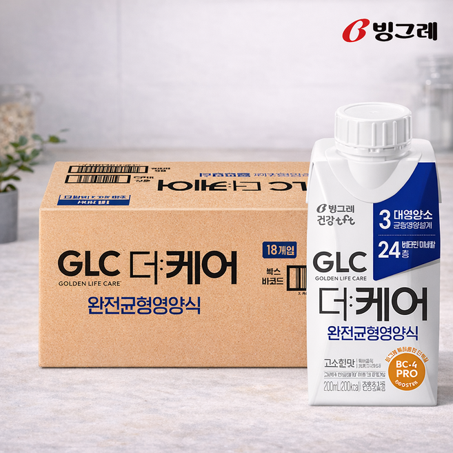 티에프티 GLC 더케어 완전균형영양식 고소한맛, 200ml, 18개