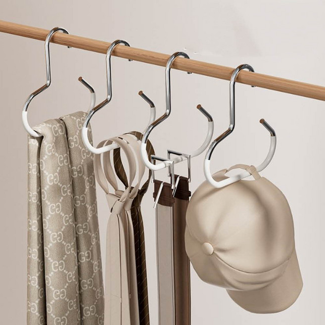 스윗브릿지 논슬립 모자 가방 잡화 걸이, 화이트, 1개