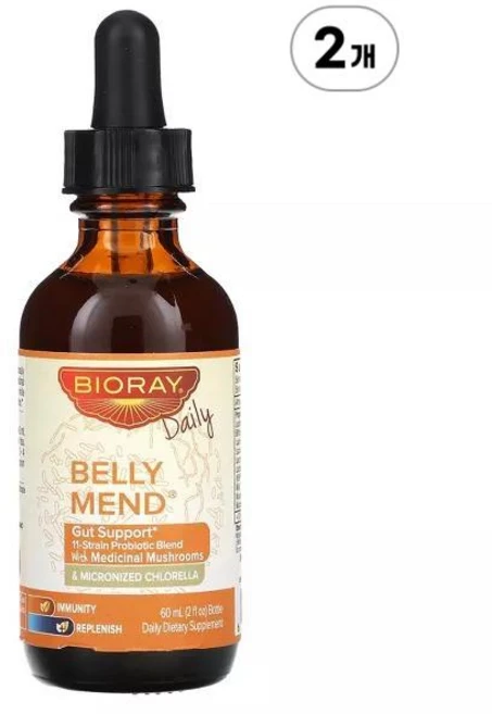 바이오레이 벨리 멘드 거트 서포트 Bioray Belly Mend Gut Support 60ml, 2개 - 쿠팡