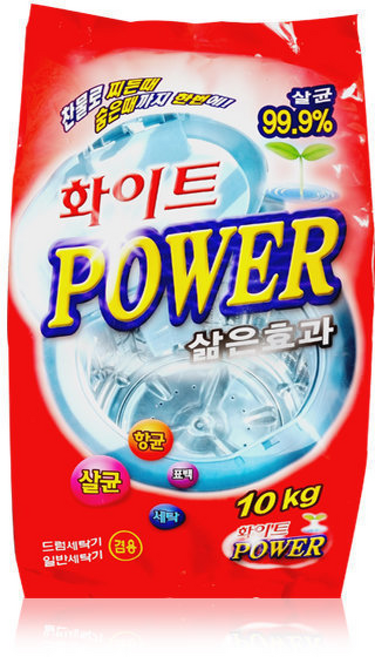 화이트파워 세탁 세제 대용량 가루분말 빨래세제, 10kg