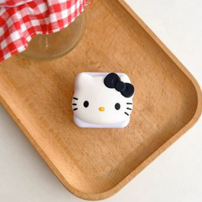 옐상 헬로키티 키티 핸드폰 접착식 거울 그립톡 5종, 1개, 블랙리본