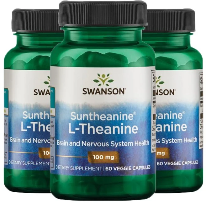 스완슨 선테아닌 L-테아닌 100mg 베지 캡슐, 60정, 3개 - 쿠팡