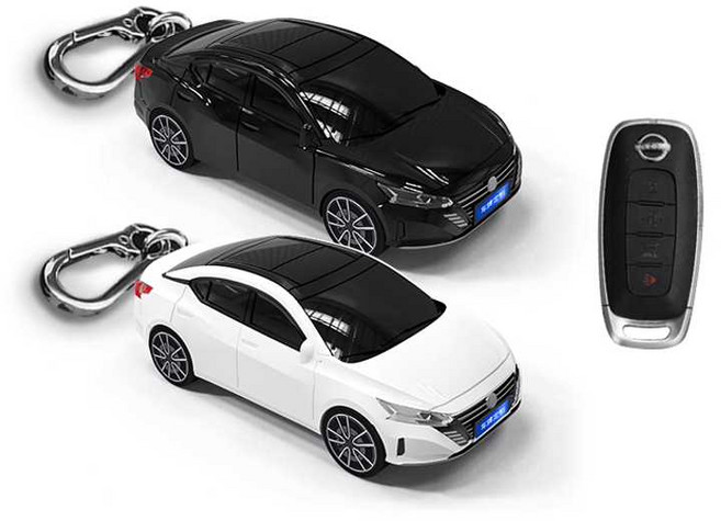 차모양 키 케이스 현대 자동차 모형 키링 악세사리, 상세페이지 참고, 블랙/23년형 외관 (라이트X)