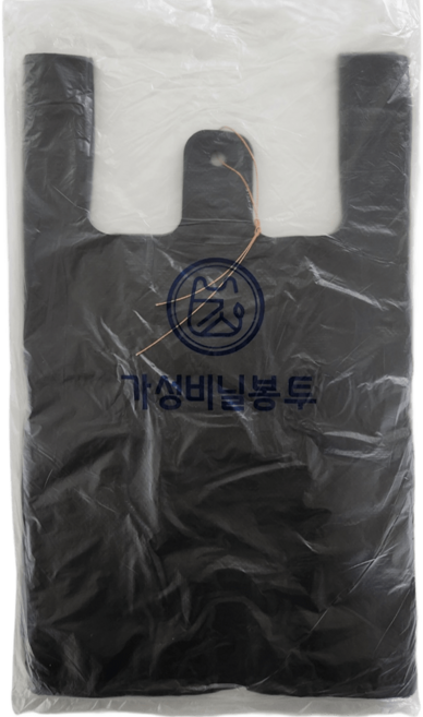 손잡이 마트 봉투 검정색 1호~5호, 100개, 1호