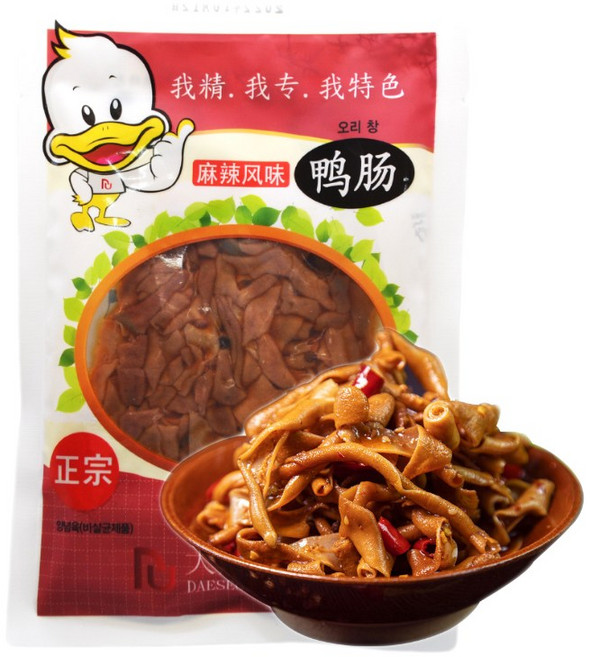 대성 마라맛 삶은 오리창 중국 식품 간식, 1개, 70g