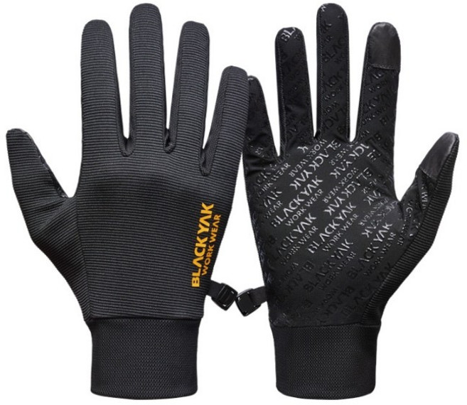 블랙야크 등산장갑 스마트폰 터치 스포츠 런닝 조깅 캠핑 낚시장갑, 검정, 1개