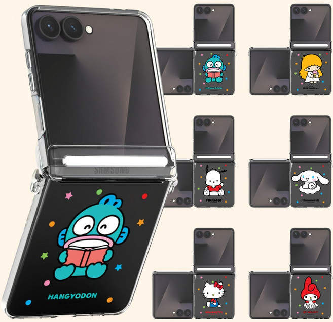 HighG 산리오 캐릭터 자동 힌지보호 투명 케이스