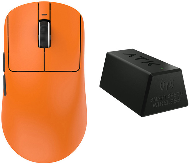 VXE R1 PRO MAX 무선 잠자리 게이밍 마우스, 오렌지, R1 PRO MAX 마우스+4K 리시버