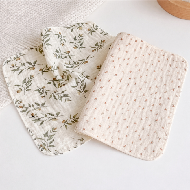 오룸 4중 순면 거즈행주 키친크로스 주방덮개 다용도 2종 세트, 1세트, 리틀포레스트