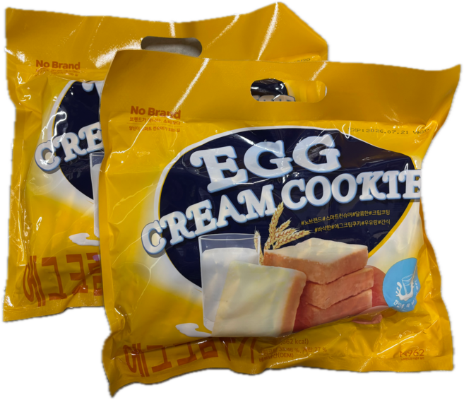 노브랜드 에그크림 쿠키 300g x 2개 총 600g