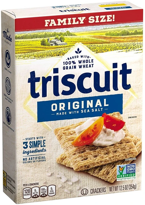 트리스킷 크래커 오리지널 씨 솔트 패밀리 사이즈 홀 그레인, 354g, 1개 - 쿠팡