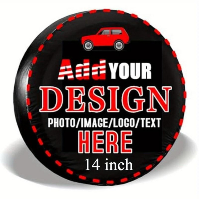 빨간색 디자인 스페어 타이어 커버조절 스트랩 대부분의 자동차 적합 사진이미지, 1개, 4. 14 Inches
